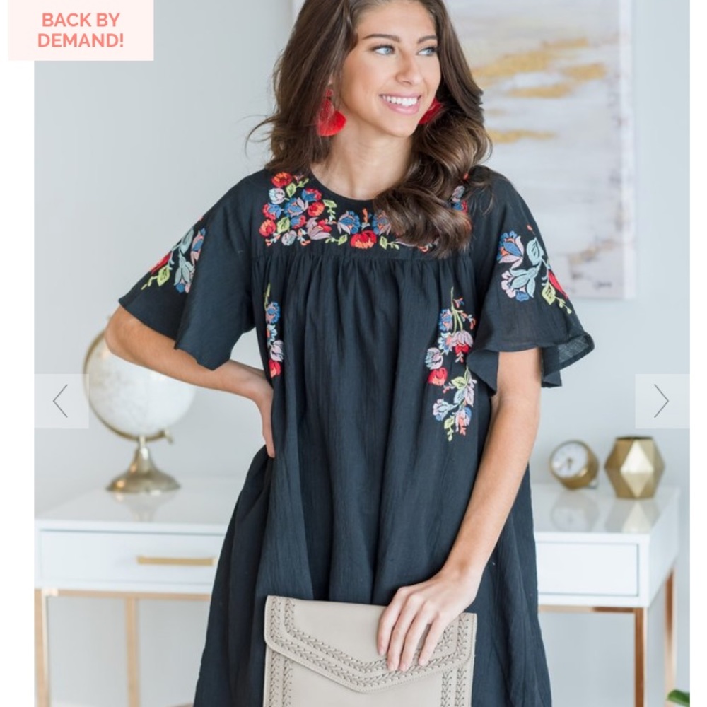 Embroidered Red Dress from Shop the Mint Boutique